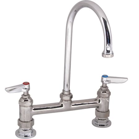T&S Brass Faucet, 8Deck, Gsnk, Leadfree For - Part No 0321 321